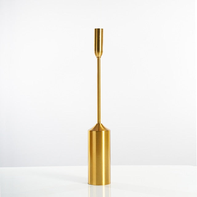 Rounded Gold Candle Holder