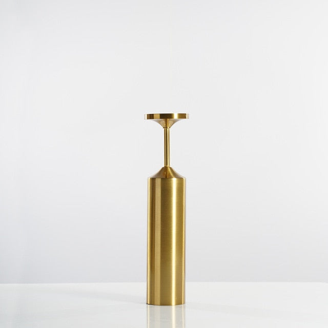 Rounded Gold Candle Holder