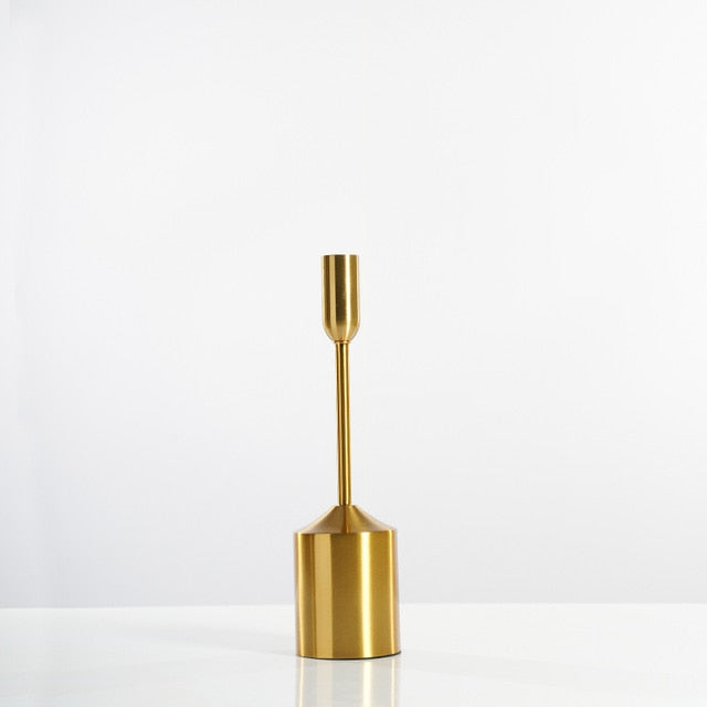 Rounded Gold Candle Holder