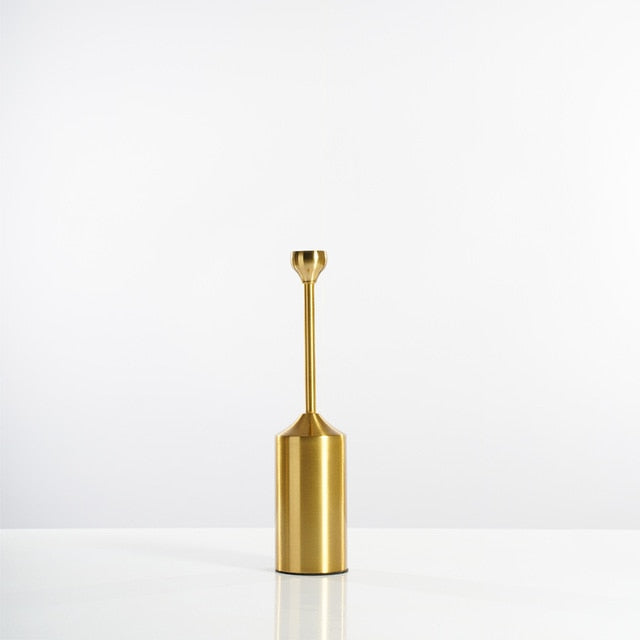 Rounded Gold Candle Holder