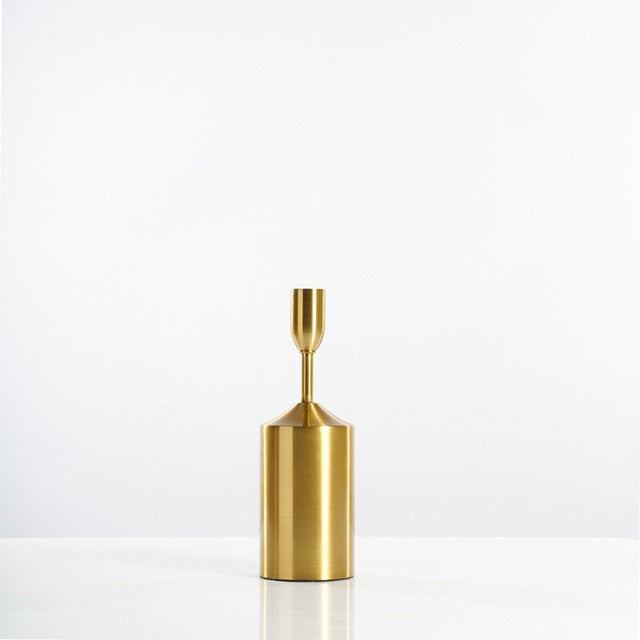 Rounded Gold Candle Holder