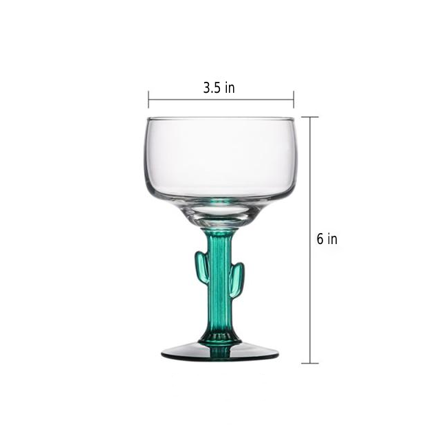 cactus stand clear round cocktail glass