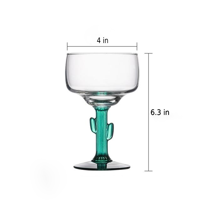 cactus stand clear round cocktail glass