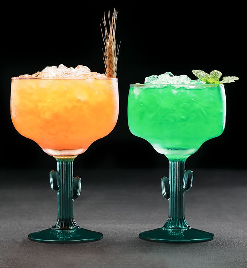 cactus stand clear round cocktail glass