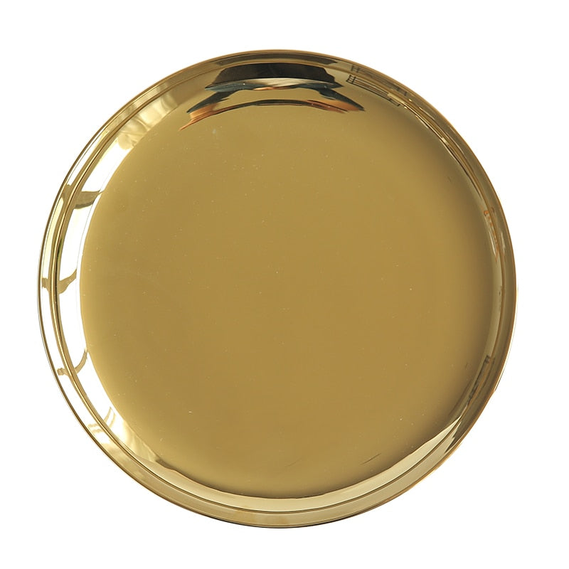 Bella Metallic Glazed Ceramic Plates & Trays