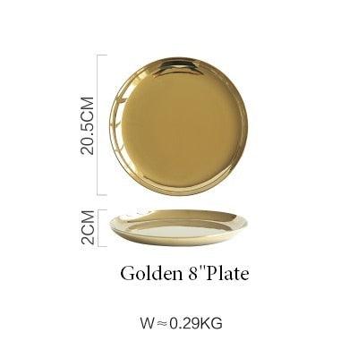 Bella Metallic Glazed Ceramic Plates & Trays