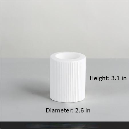 Round colorful ceramic candle holder measurements