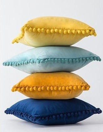 Soft Touch Pompom Pillow Covers