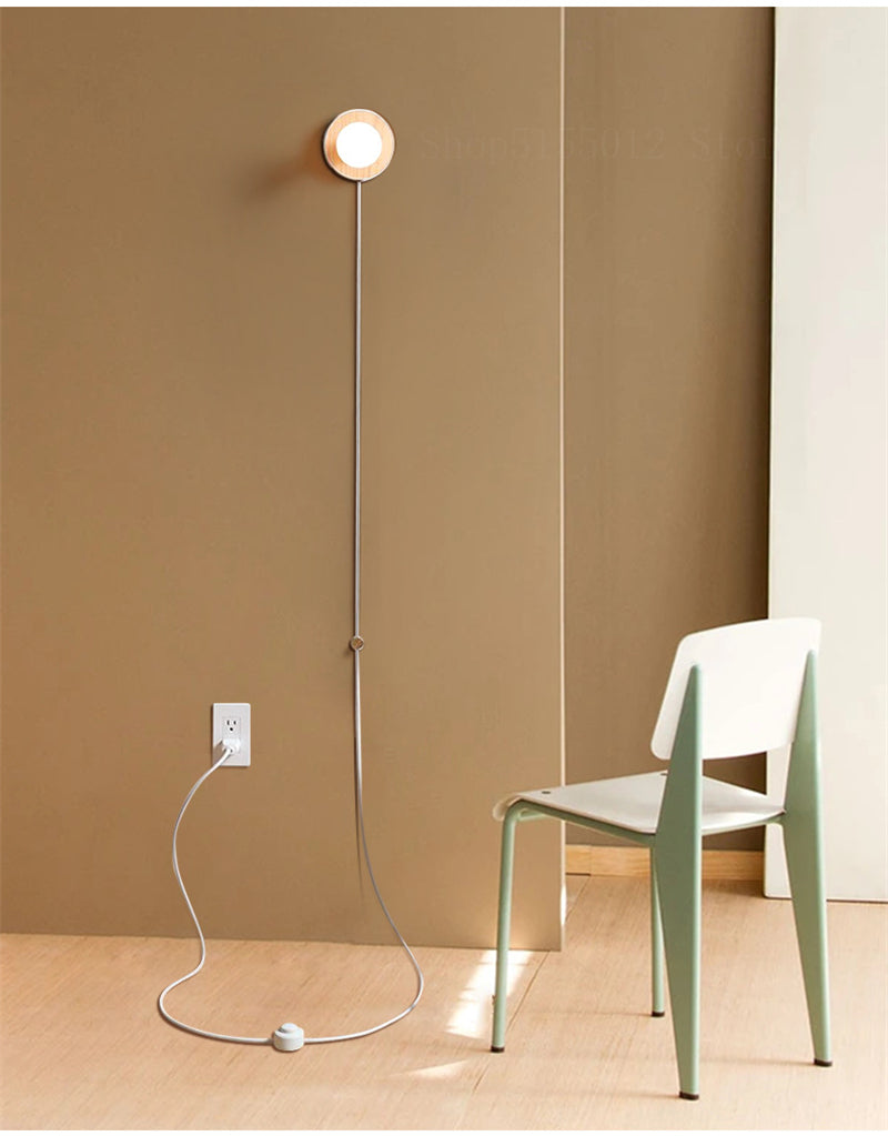 Round Wall Mounted Plug Switch LED Lamp  