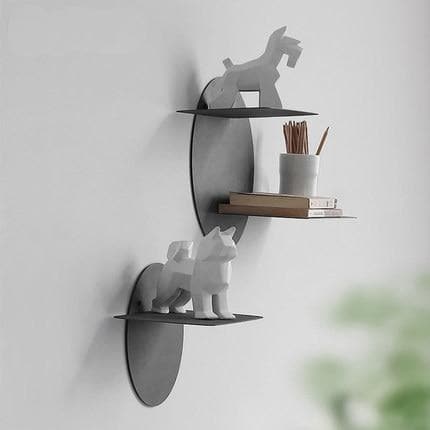 Disc Wall Shelves in Bright Colors Scandinavian Design for Modern Room Decor