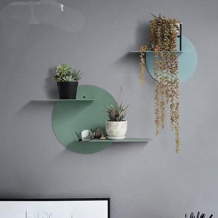 Disc Wall Shelves in Bright Colors Scandinavian Design for Modern Room Decor