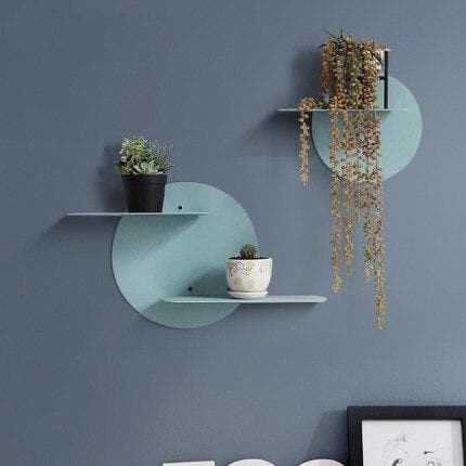 Disc Wall Shelves in Bright Colors Scandinavian Design for Modern Room Decor