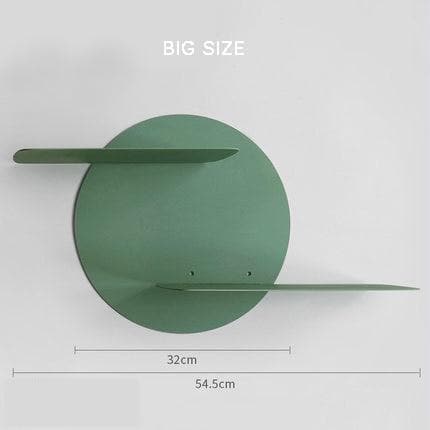 Disc Wall Shelves in Bright Colors Scandinavian Design for Modern Room Decor green