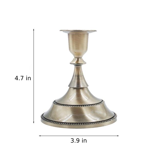 european victorian style bronze metal candle holder