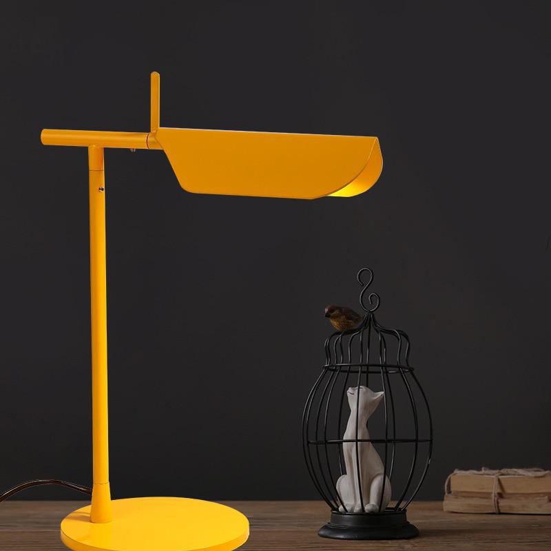 yellow metallic Post Modern table lamp