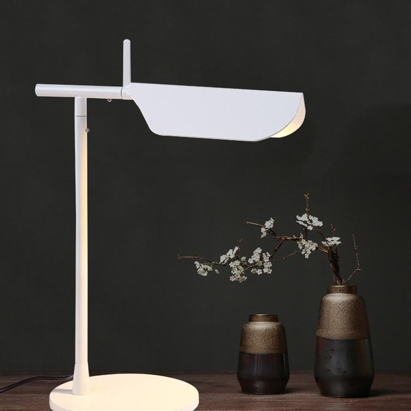 white metallic Post Modern table lamp