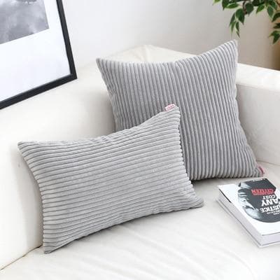 Shops grey cord cushions