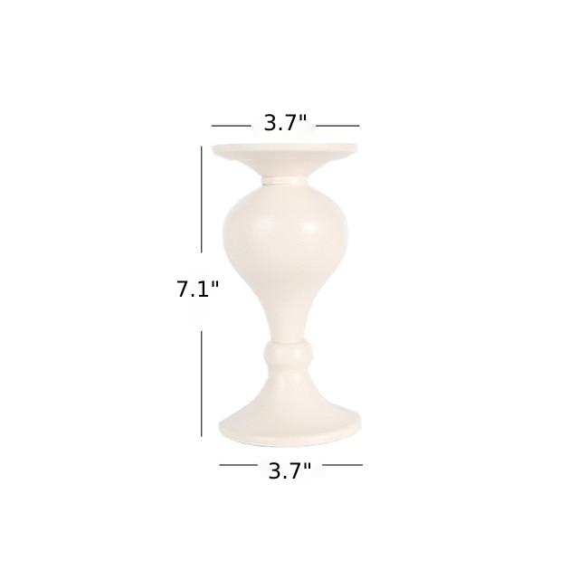 abstract neoclassic white iron candle holder