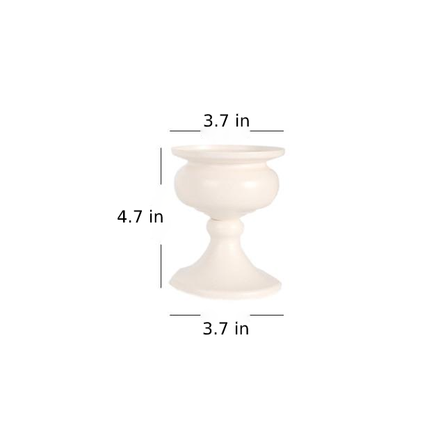 abstract neoclassic white iron candle holder