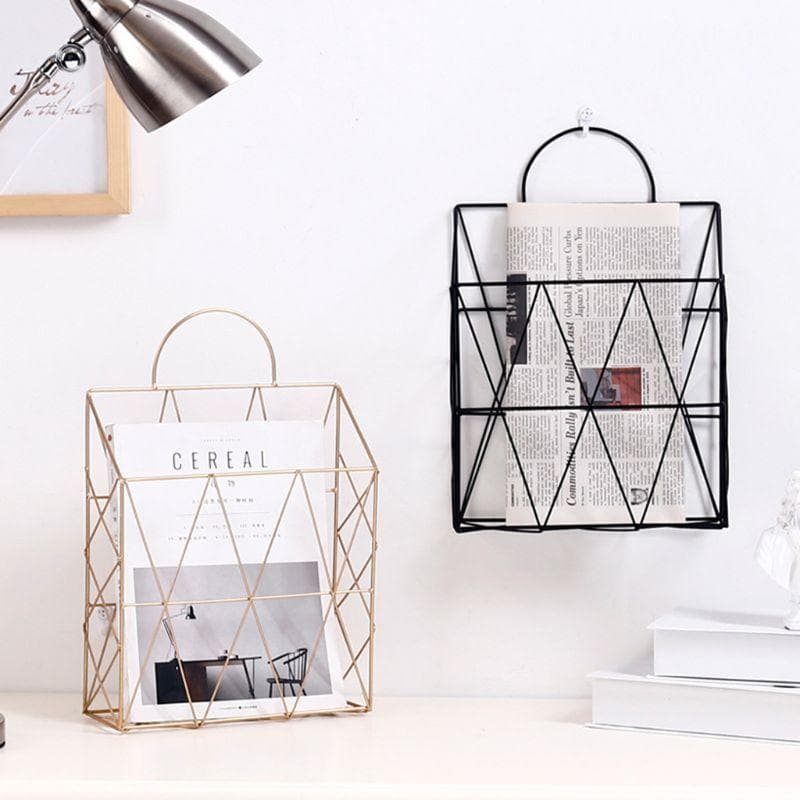 New Minimalist Metal Magazine Organizer for Home Office Decor