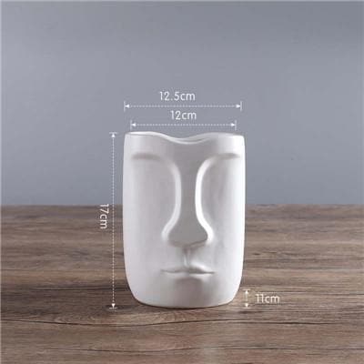 Portrait Ceramic Porcelain Vase for Modern Home Office and Decor