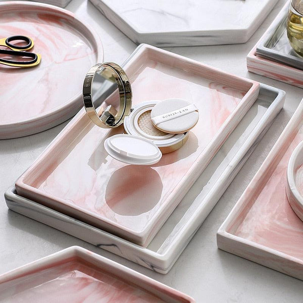 Marble Ceramic Storage & Serving Decorative Trays