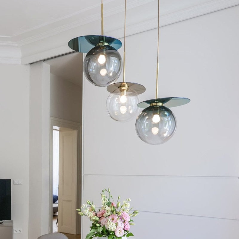 Glass Ball LED Pendant Lamps for Kitchen Lightning